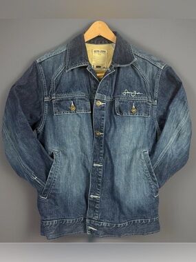 Vintage Sean John Denim Jacket Size Small S Y2K Hip Hop Streetwear Trucker Blue